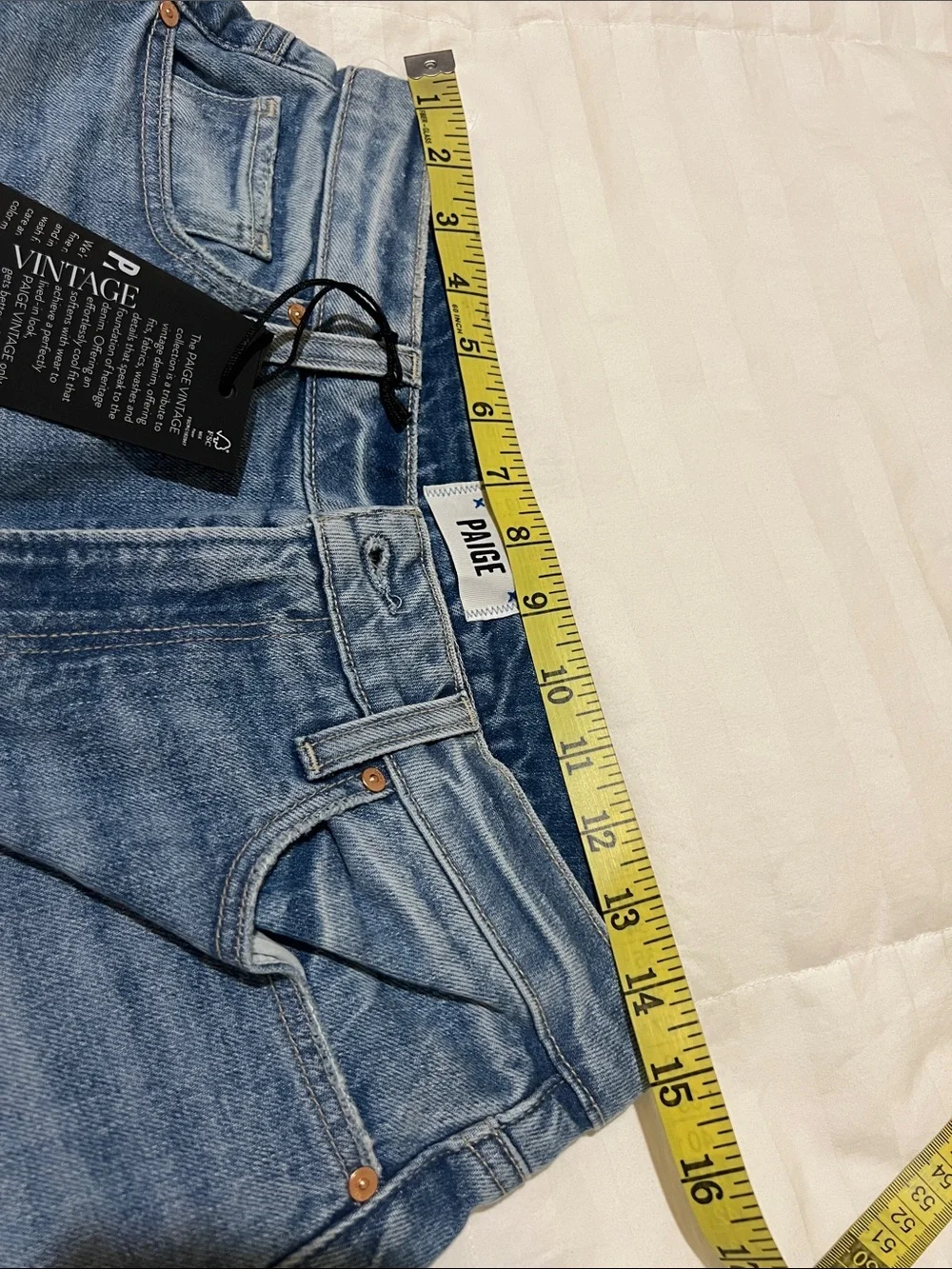 PAIGE Harper Wide-Leg Jeans in Medium Blue - Picture 15 of 17